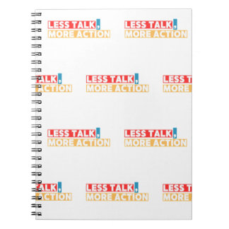 Caderno Espiral Citação Motivacional Ousada – Menos Conversa, Mais