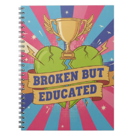 Caderno Espiral Citação Motivacional Quebrada Mas Educada
