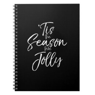 Caderno Espiral Citação Musical De Natal Carol Esta É A Estação Jo
