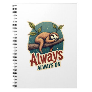 Caderno Espiral Citação Preguiçosa de Preguiça Vintage Engraçada E