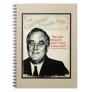 Caderno Espiral Citações de Franklin D. Roosevelt