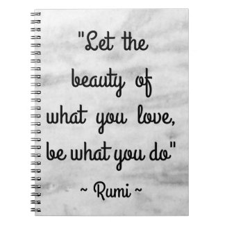 Caderno Espiral Citações de Rumi inspiradas