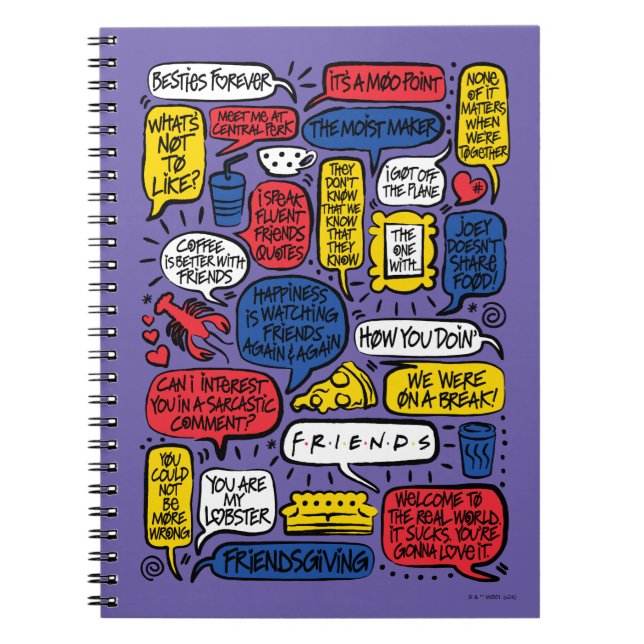 Caderno Espiral Citações FRIENDS™ (Frente)