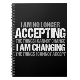 Caderno Espiral Citações inspiradas da mudança do activista