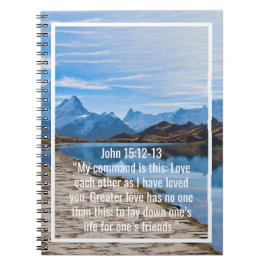 Caderno Espiral Citações personalizadas de versículos da bíblia e 