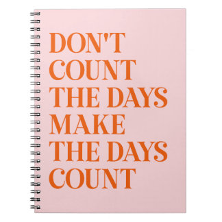 Caderno Espiral citas para não contar os dias