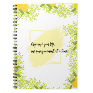 Caderno Espiral Citrus-Inspired Motivational