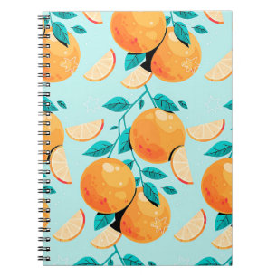 Caderno Espiral Citrus laranja bonito