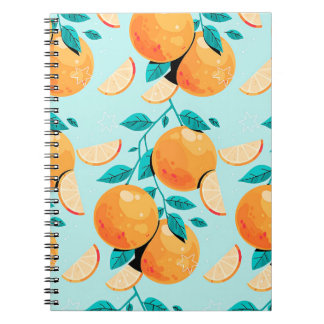 Caderno Espiral Citrus laranja bonito