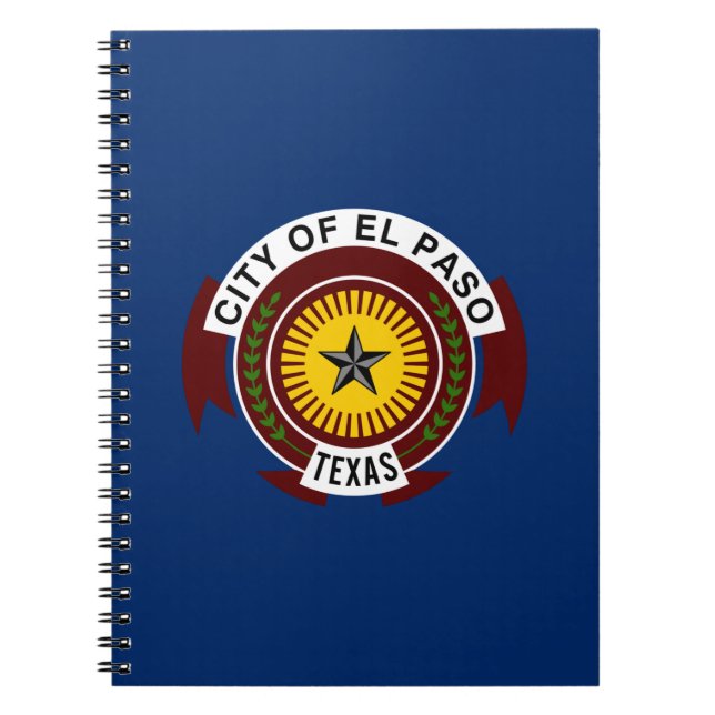 Caderno Espiral City Flag de El Paso (Texas) (Frente)