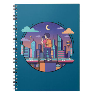 Caderno Espiral City Night Traveler