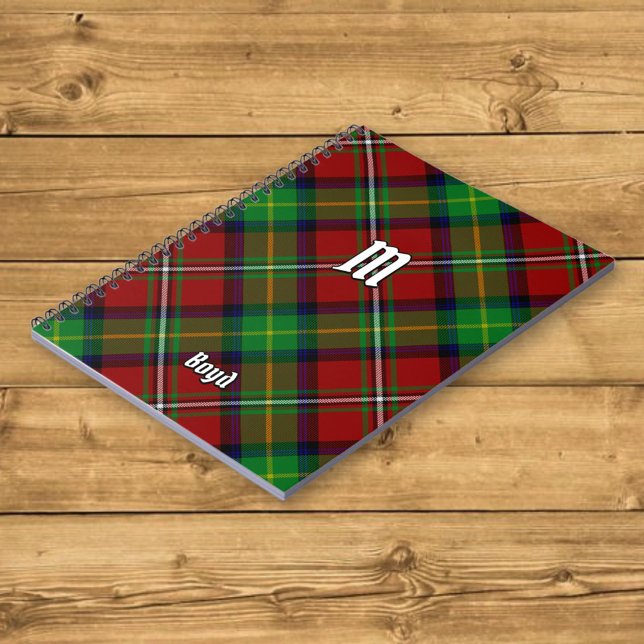 Caderno Espiral Clan Boyd Tartan (Criador carregado)