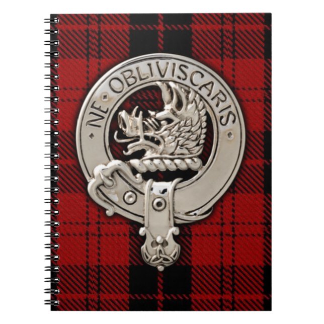 Caderno Espiral Clan Campbell Crest & Armaddie Tartan (Frente)