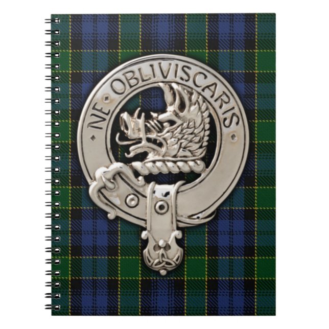 Caderno Espiral Clan Campbell Crest & Breadalbane Tartan (Frente)