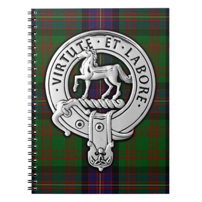 Caderno Espiral Clan Cochrane Crest & Tartan (Frente)