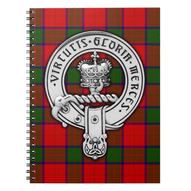Caderno Espiral Clan Donnachaidh (Robertson) Crest & Tartan (Frente)