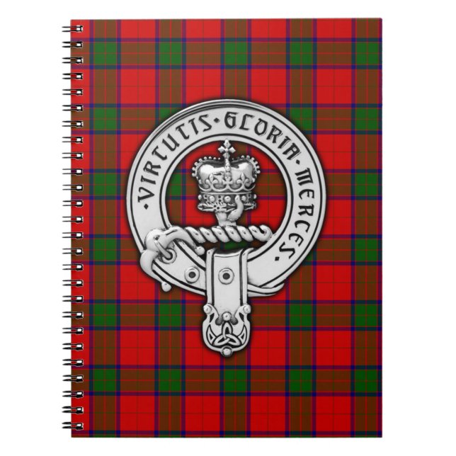 Caderno Espiral Clan Donnachaidh (Robertson) Crest & Tartan (Frente)