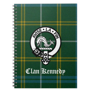 Caderno Espiral Clan Kennedy Crest Tartan