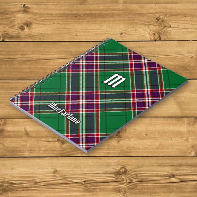 Caderno Espiral Clan MacFarlane Modern caçando Tartan (Criador carregado)