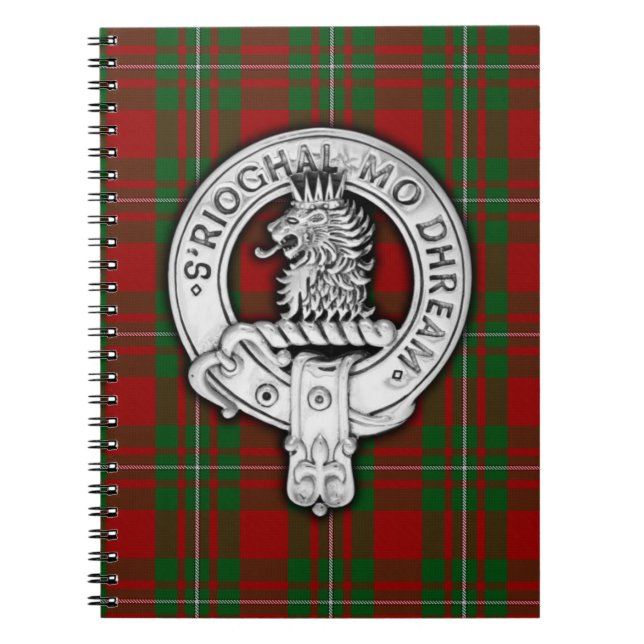 Caderno Espiral Clan MacGregor Crest & Tartan (Frente)