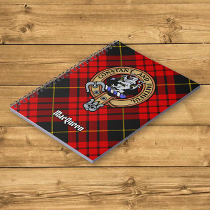Caderno Espiral Clan MacQueen Crest sobre Tartan