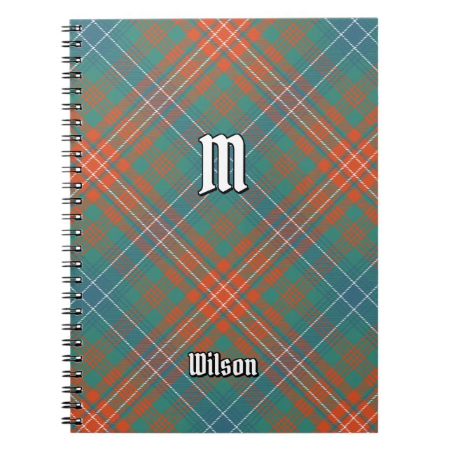 Caderno Espiral Clan Wilson Antigo Tartan (Frente)