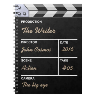 Caderno Espiral claquete cinema