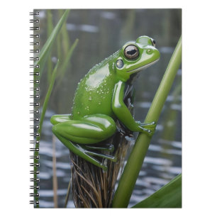 Caderno Espiral "Claridade Cristal: Sapo de Vidro Verde em Rios"