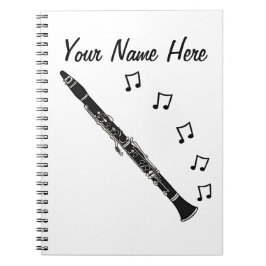 Caderno Espiral Clarinet Clarinetist Musical Teacher Personalizado