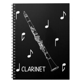Caderno Espiral Clarinete das notas musicais