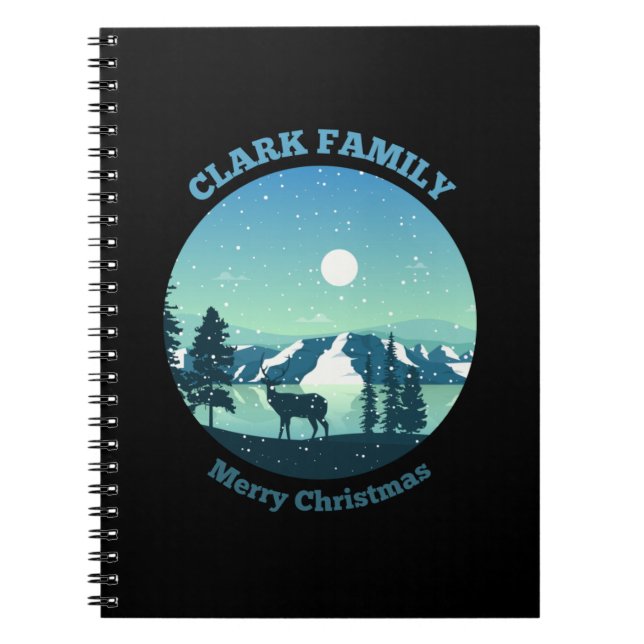 Caderno Espiral Clark Family Feliz Natal (Frente)