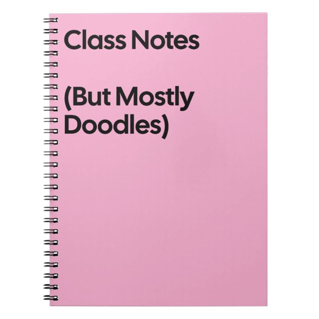 Caderno Espiral Class Notes Doodles Notebook (Frente)