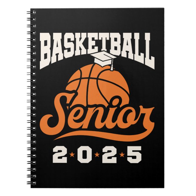 Caderno Espiral Classe de Mais velho de Basquete de Graduação 2025 (Frente)