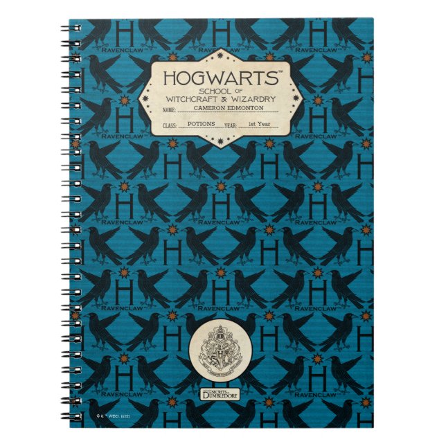 Caderno Espiral Classe HOGWARTS™ School RAVENCLAW™ (Frente)