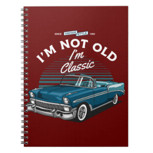 CADERNO ESPIRAL CLASSIC CAR CAR CHEVY BEL AIR CONVERTIBLE 1956