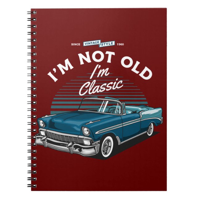 CADERNO ESPIRAL CLASSIC CAR CAR CHEVY BEL AIR CONVERTIBLE 1956 (Frente)