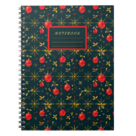 Caderno Espiral Classic Christmas Pattern Softcover Notebook