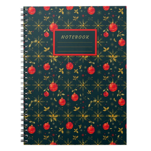 Caderno Espiral Classic Christmas Pattern Softcover Notebook (Frente)
