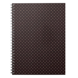 Caderno Espiral Classic Polka Dot Pattern, Brown, Boho Polka Dots