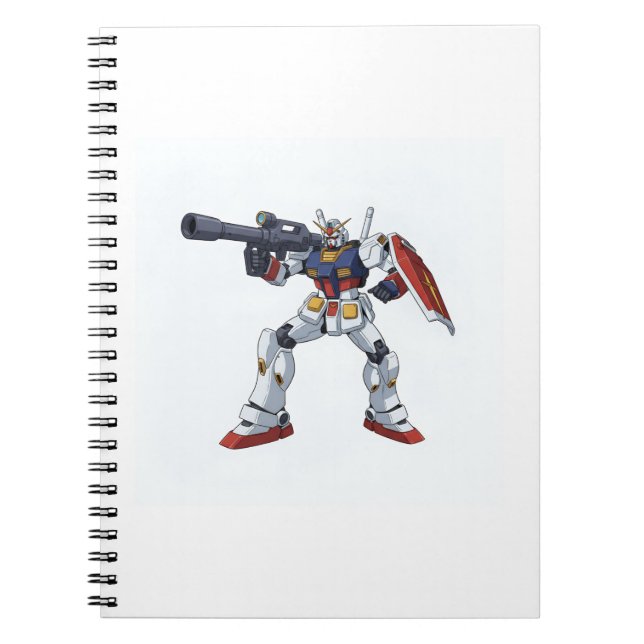 Caderno Espiral Classic Retro RX-78-2 Gundam Mecha Anime Illustrat (Frente)