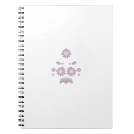 Caderno Espiral Clássico desenho decorativo Rosa Branca do Leite