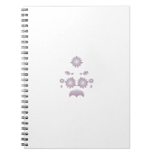 Caderno Espiral Clássico design decorativo Rosa Branca Leitosa