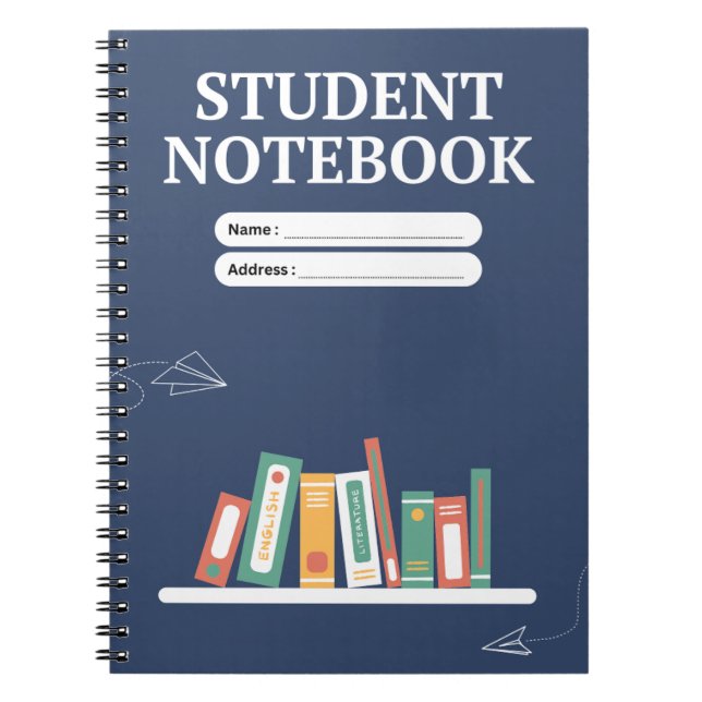 Caderno Espiral Clássico estudantil (Frente)