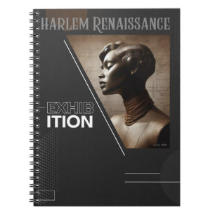 Caderno Espiral Clássico Sofisticado Renascimento de Harlem Jogand