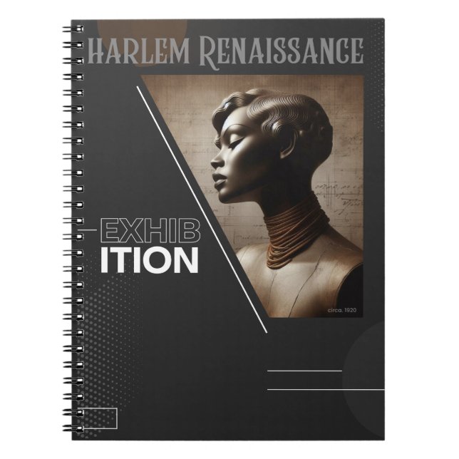 Caderno Espiral Clássico Sofisticado Renascimento de Harlem Jogand (Frente)