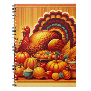 Caderno Espiral Clássico/vintage Ação de Graças Turquia
