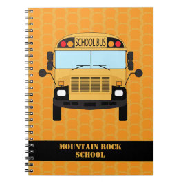 Caderno Espiral Classroom Teacher and Yellow School Bus Driver