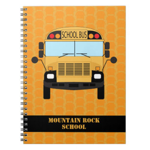 Caderno Espiral Classroom Teacher and Yellow School Bus Driver