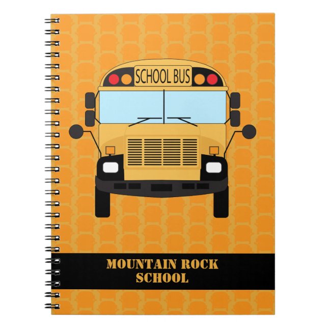 Caderno Espiral Classroom Teacher and Yellow School Bus Driver (Frente)