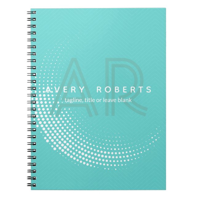 Caderno Espiral Classy Sky Blue Elegant geométrico Professional (Frente)